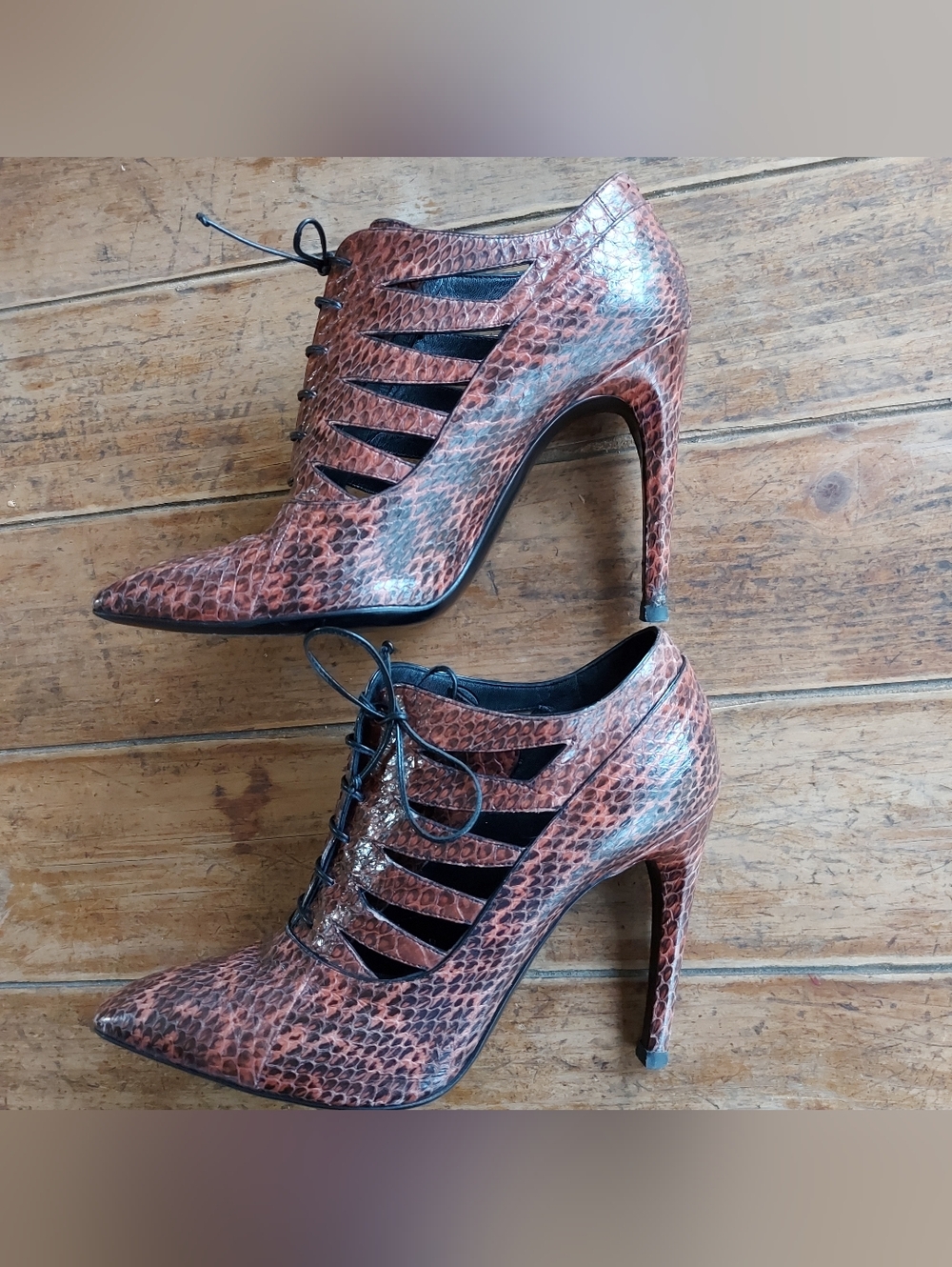 Bottega Veneta Python leather ankle boots size 39